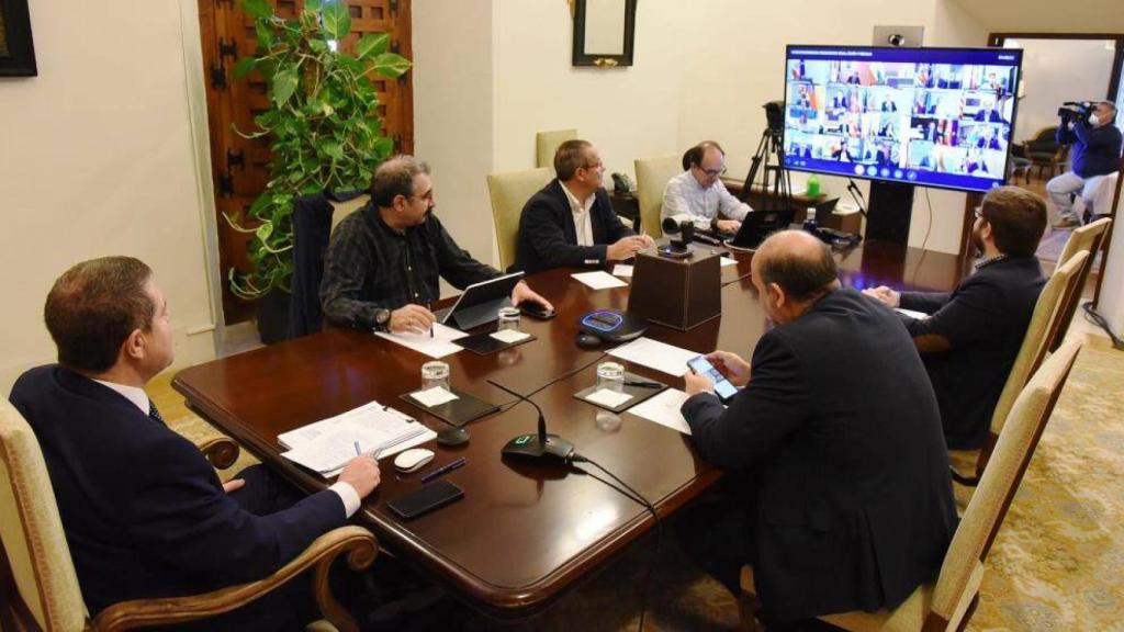 Reunión de presidentes autonómicos con Pedro Sánchez, desde el Palacio de Fuensalida de Toledo