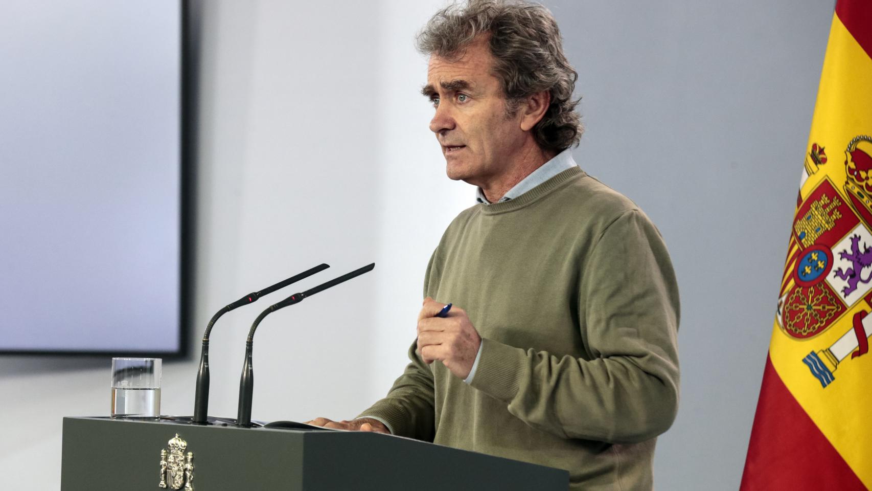 Fernando Simón, durante la rueda de prensa de este domingo.