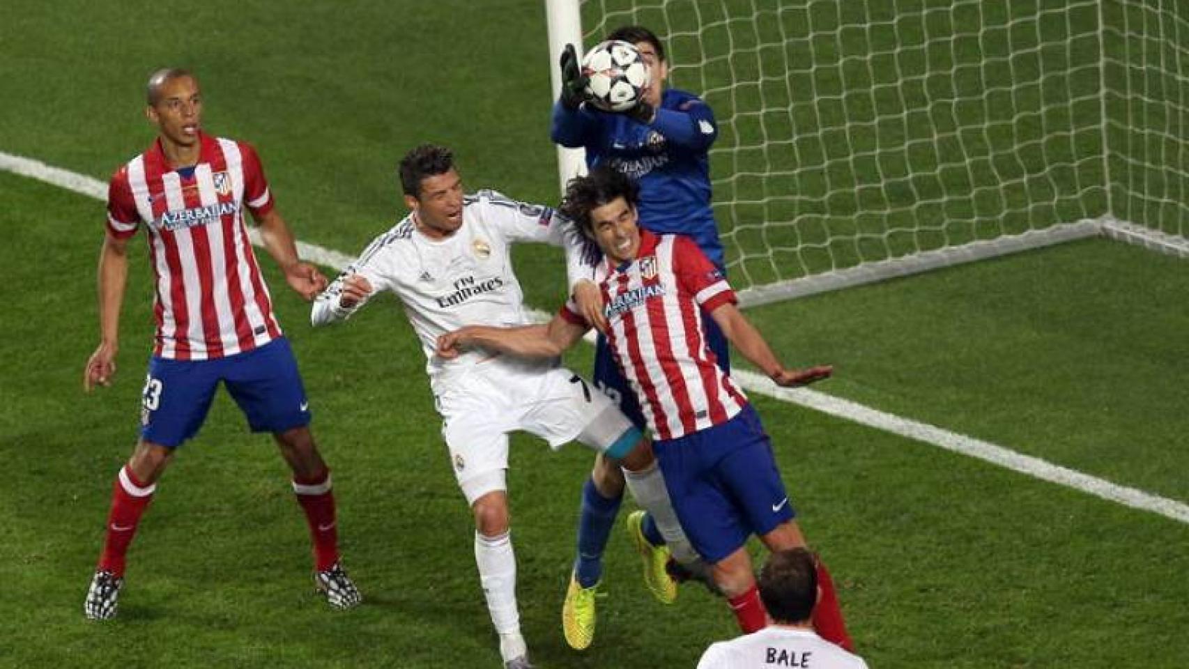 Tiago Mendes, durante la final de la Champions League en 2014