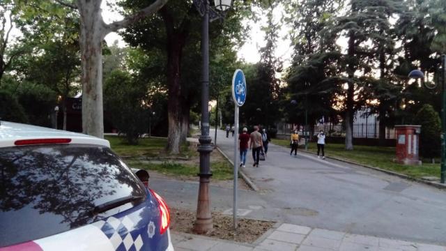 Imagen de un control peatonal realizado por la Policía de Ciudad Real