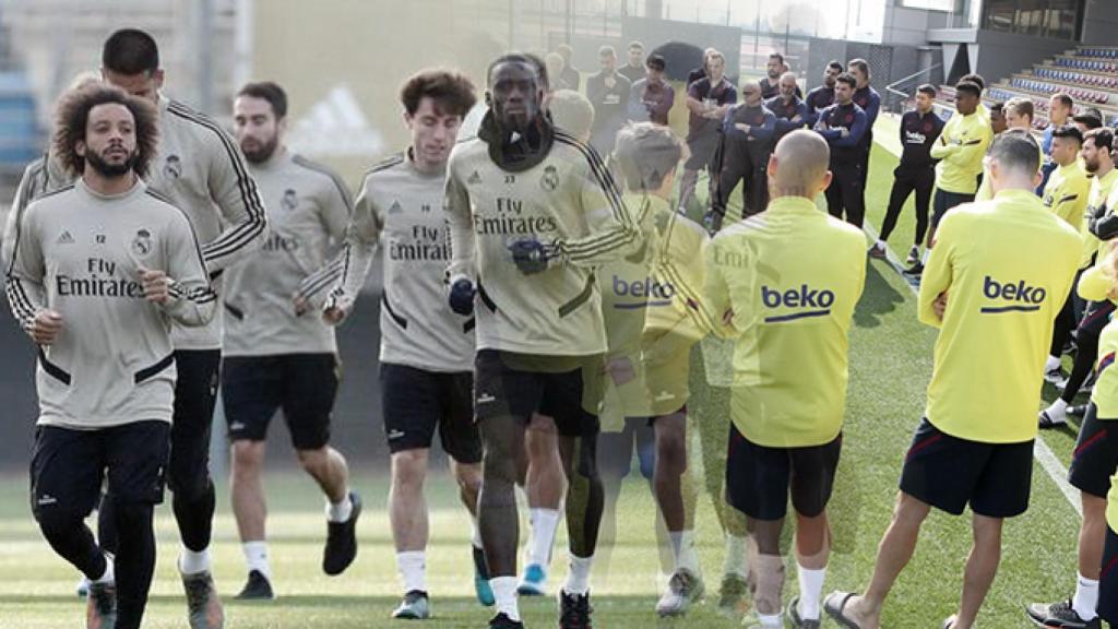 Real Madrid y Barcelona en entrenamientos de esta temporada