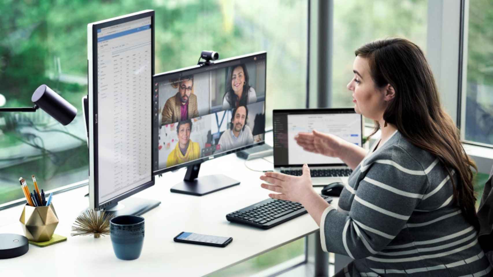 Videoconferencia de trabajo en Microsoft Teams