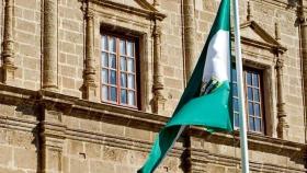 La bandera de Andalucía.