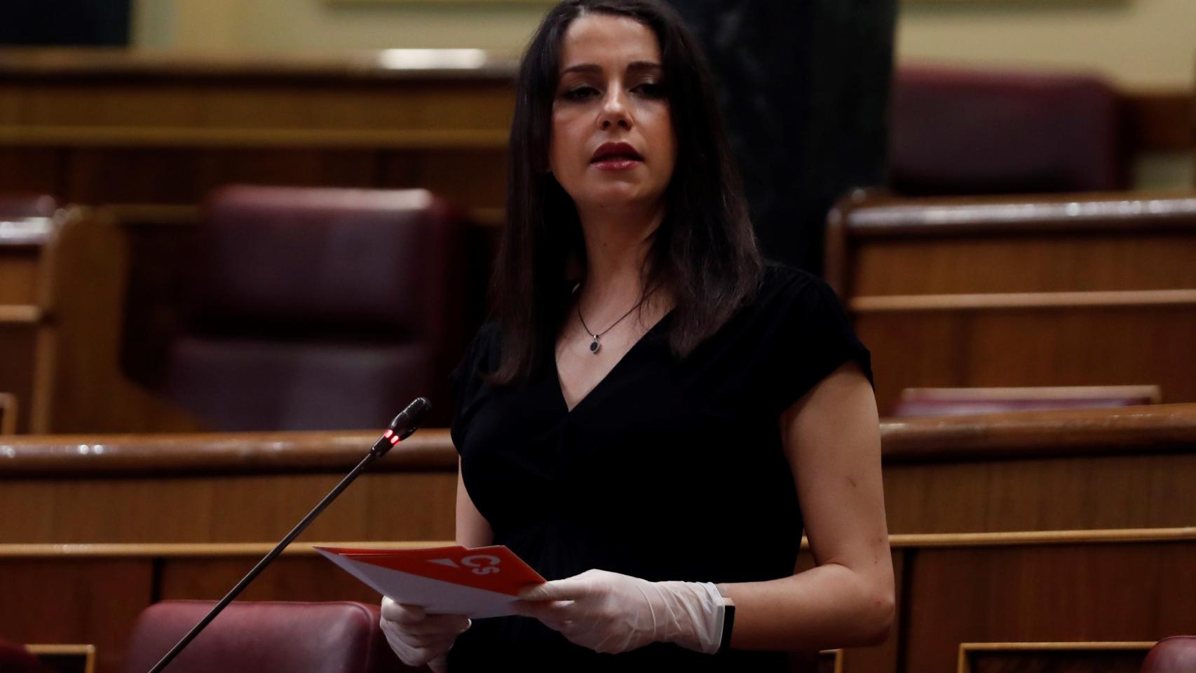 Arrimadas, durante su intervención en el Congreso.