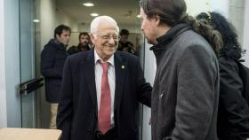 El Padre Ángel y Pablo Iglesias en uno de sus encuentros