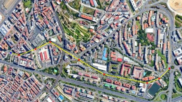 Plano de la senda peatonal que unirá Cuatro Caminos Y Matogrande