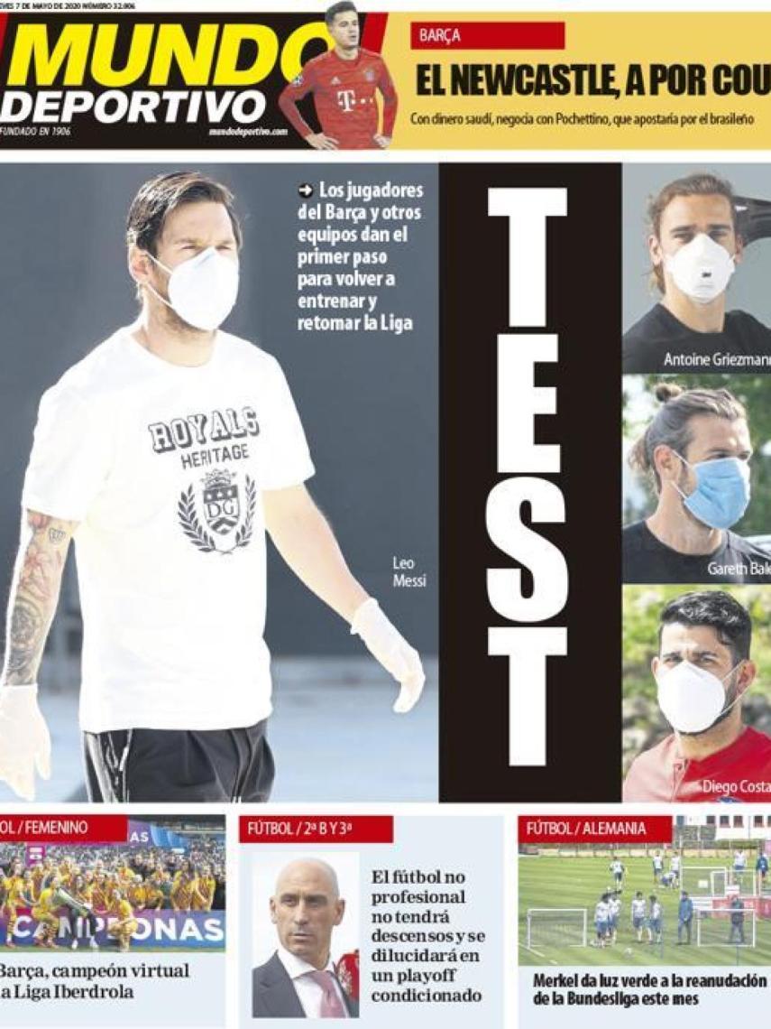 La portada del diario Mundo Deportivo (07/05/2020)