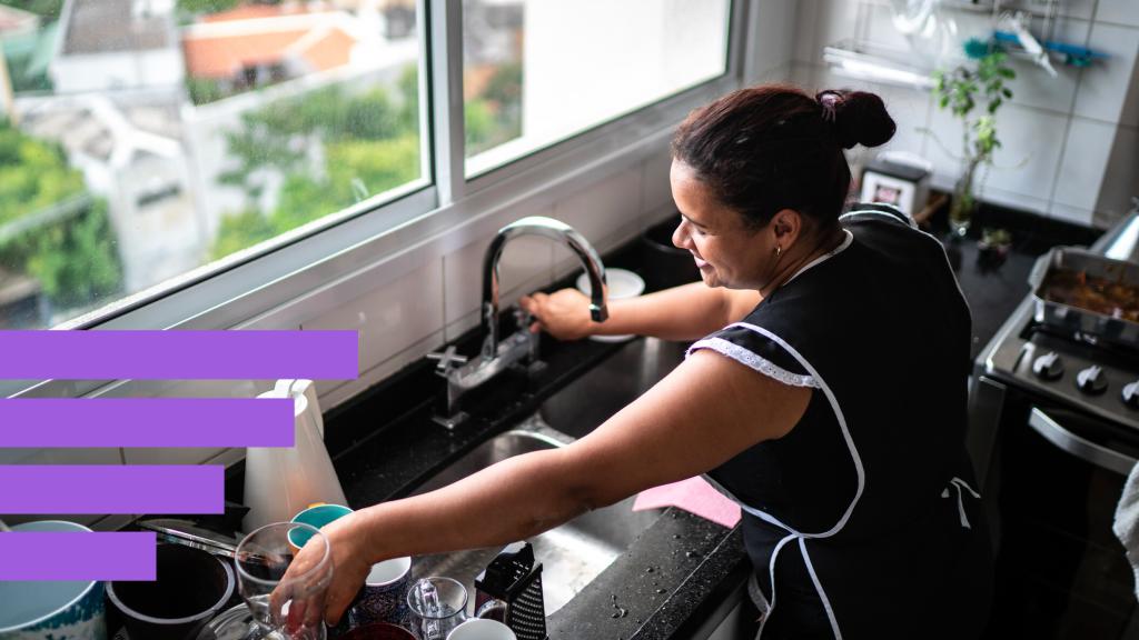 Una empleada del hogar en Brasil.