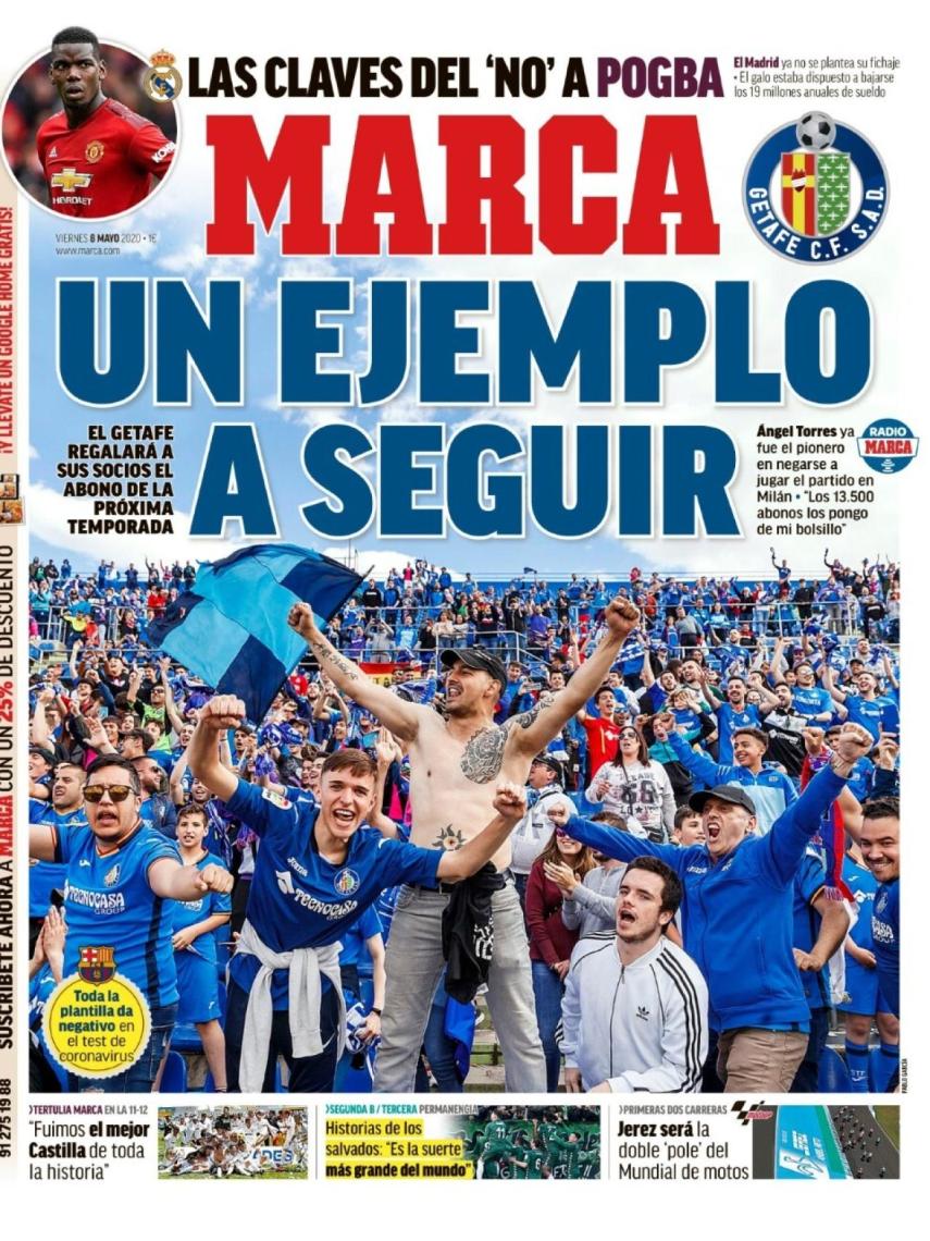 La portada del diario MARCA (07/05/2020)