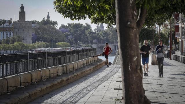 Barrio de Triana de Sevilla durante la fase 0 de la desescalada.