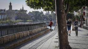 Barrio de Triana de Sevilla durante la fase 0 de la desescalada.