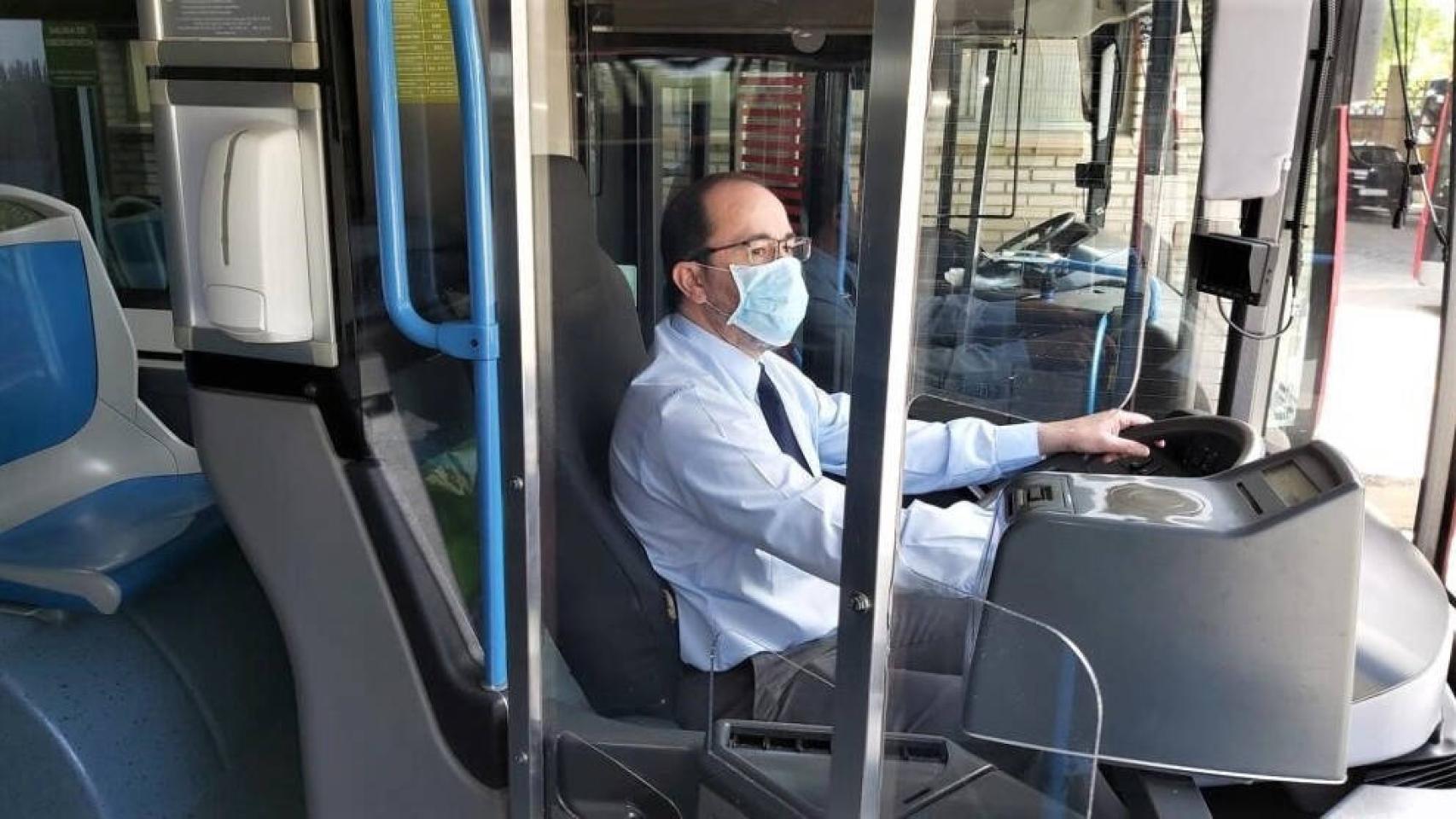 Un conductor de autobús en Albacete