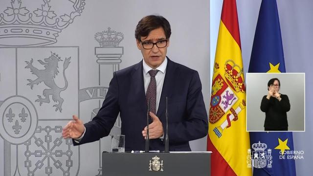 Salvador Illa, ministro de Sanidad, en rueda de prensa