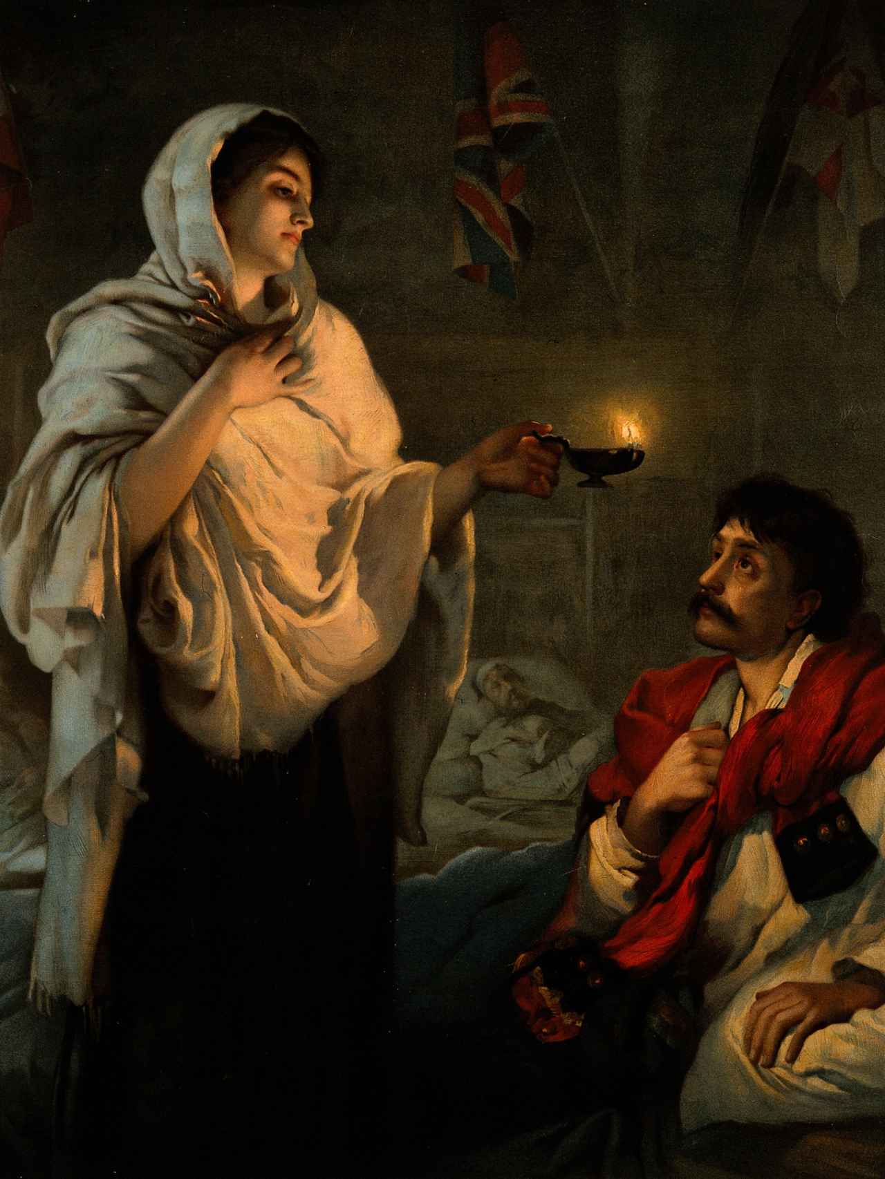 'La dama con la lámpara', de Henrietta Rae.