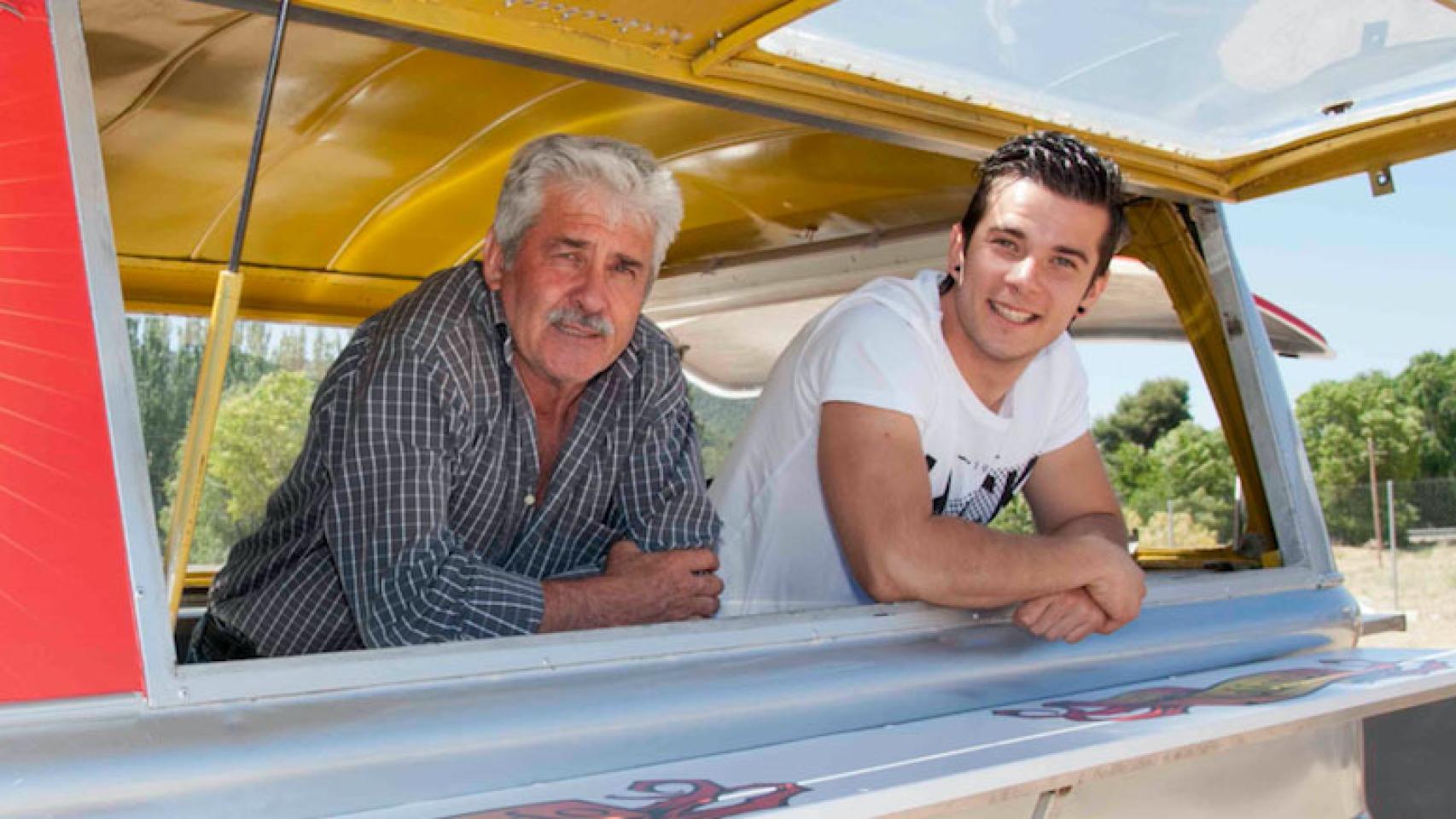 Carlos Maldonado y su padre en 'Cocineros al volante'
