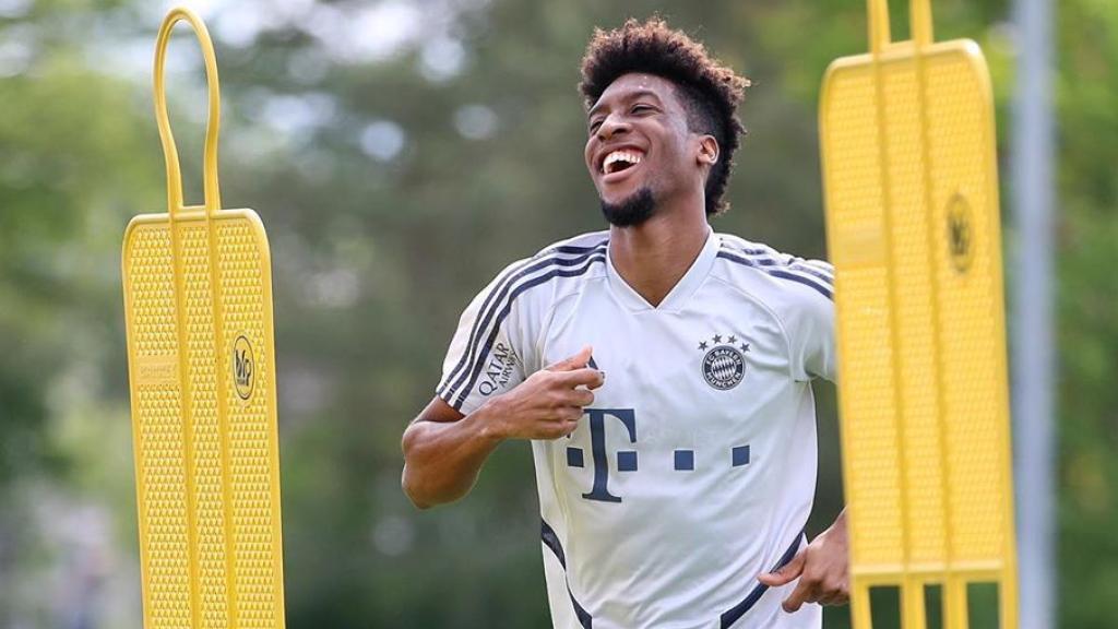 Kingsley Coman, entrenando con el Bayern Múnich