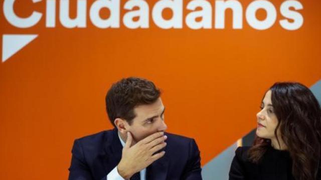 Albert Rivera e Inés Arrimadas durante un acto de partido.