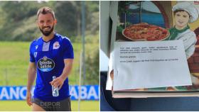 Emre Çolak, jugador del Dépor, regala pizzas a los sanitarios y policías de A Coruña
