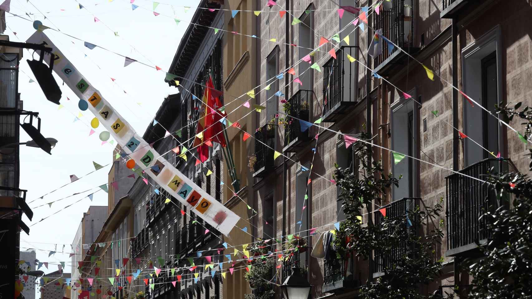 Entorno festivo en el barrio de Malasaña de Madrid.