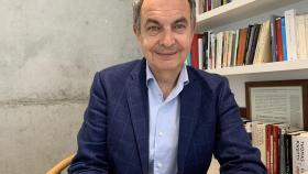 José Luis Rodríguez Zapatero desde su hogar, durante el confinamiento.