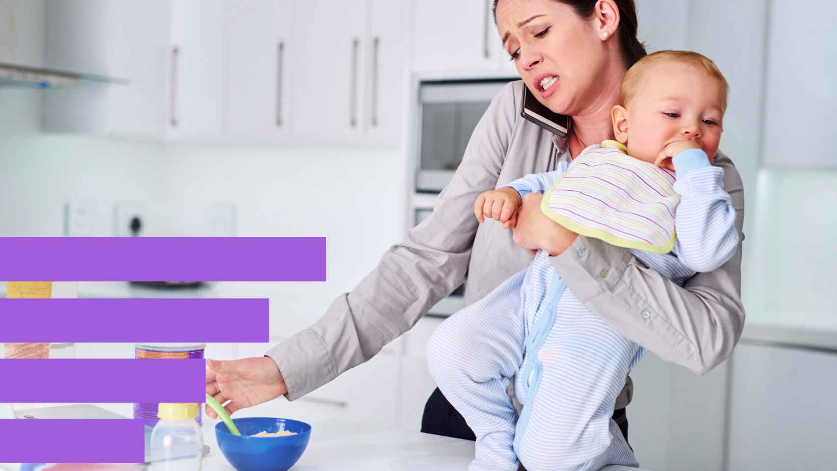 Las madres soportan la mayor parte de tareas del hogar y de cuidados.