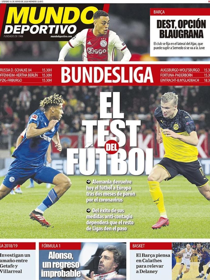 Portada Mundo Deportivo (16/05/2020)