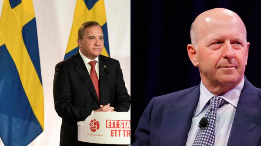 Stefan Löfven y David Solomon.