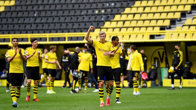 El Borussia Dortmund tras el partido contra el Schalke 04