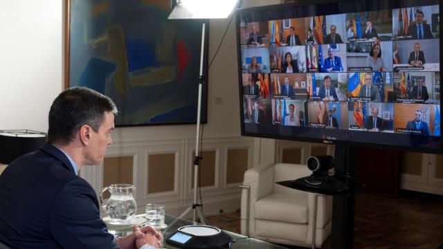 El presidente del Gobierno, Pedro Sánchez, en conferencia de presidentes.