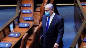 Benjamin Netanyahu en el Parlamento israelí.
