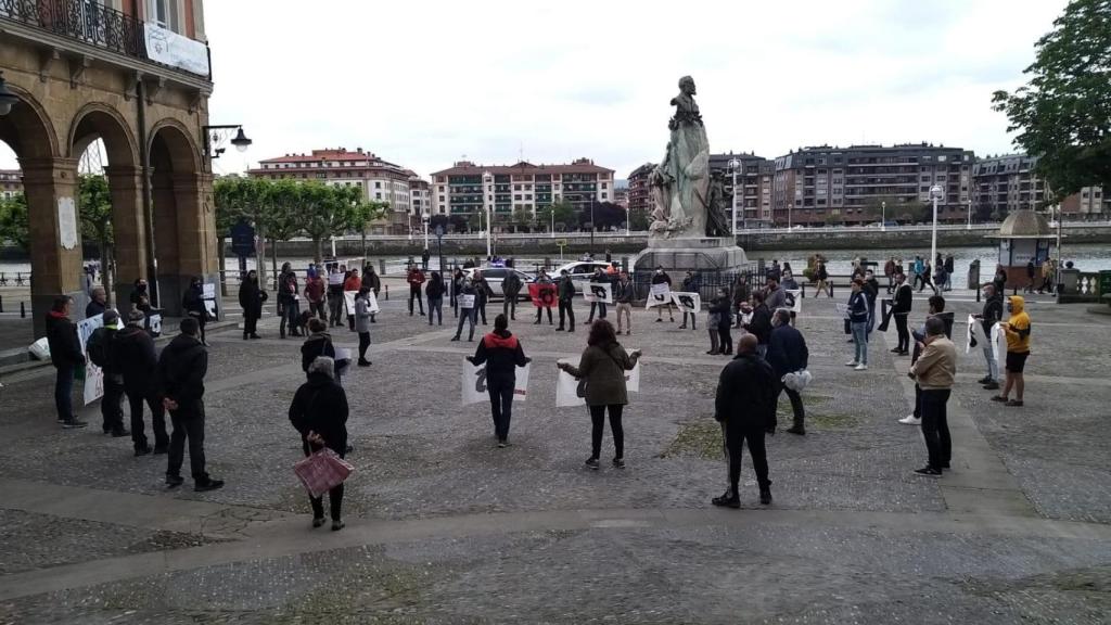 Concentración en Portugalete, organizada por la izquierda abertzale.