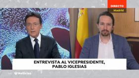 Matías Prats entrevistando a Pablo Iglesias.