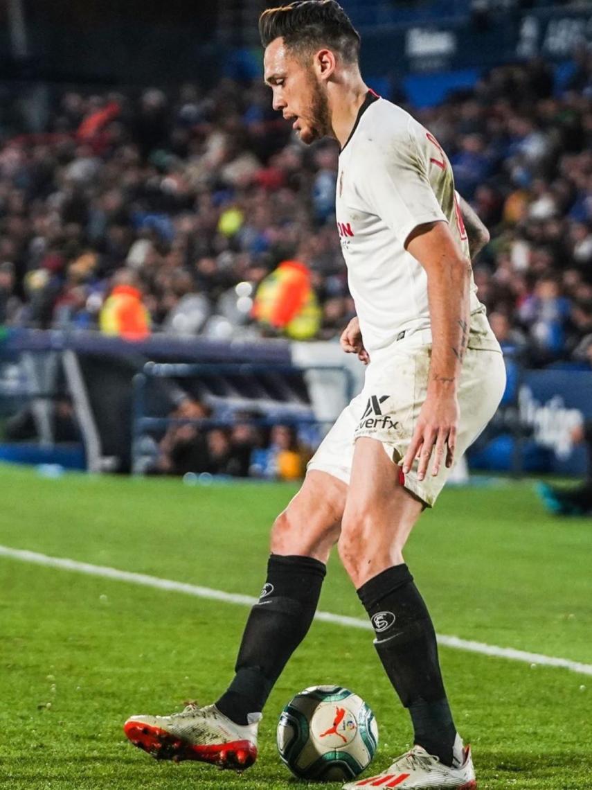 Lucas Ocampos, durante un partido con el Sevilla