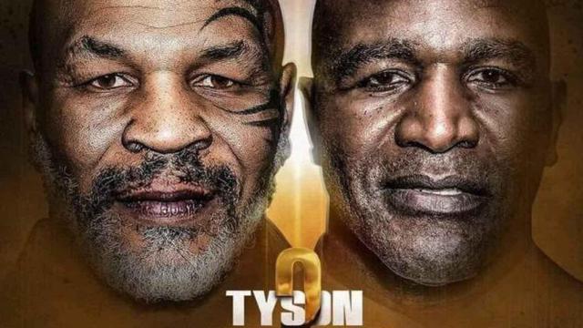 Cartel del posible combate entre Mike Tyson y Evander Holyfield