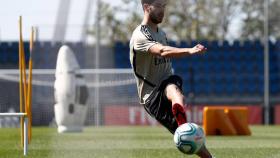 Marco Asensio, durante el primer entrenamiento en grupo