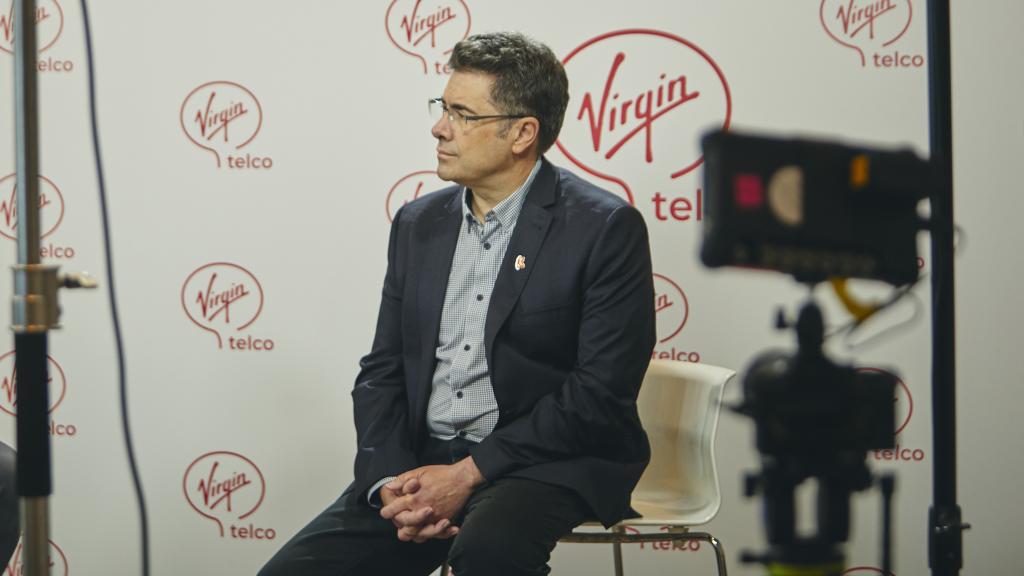 José Miguel García, durante la rueda de prensa virtual de presentación de Virgin Telco.