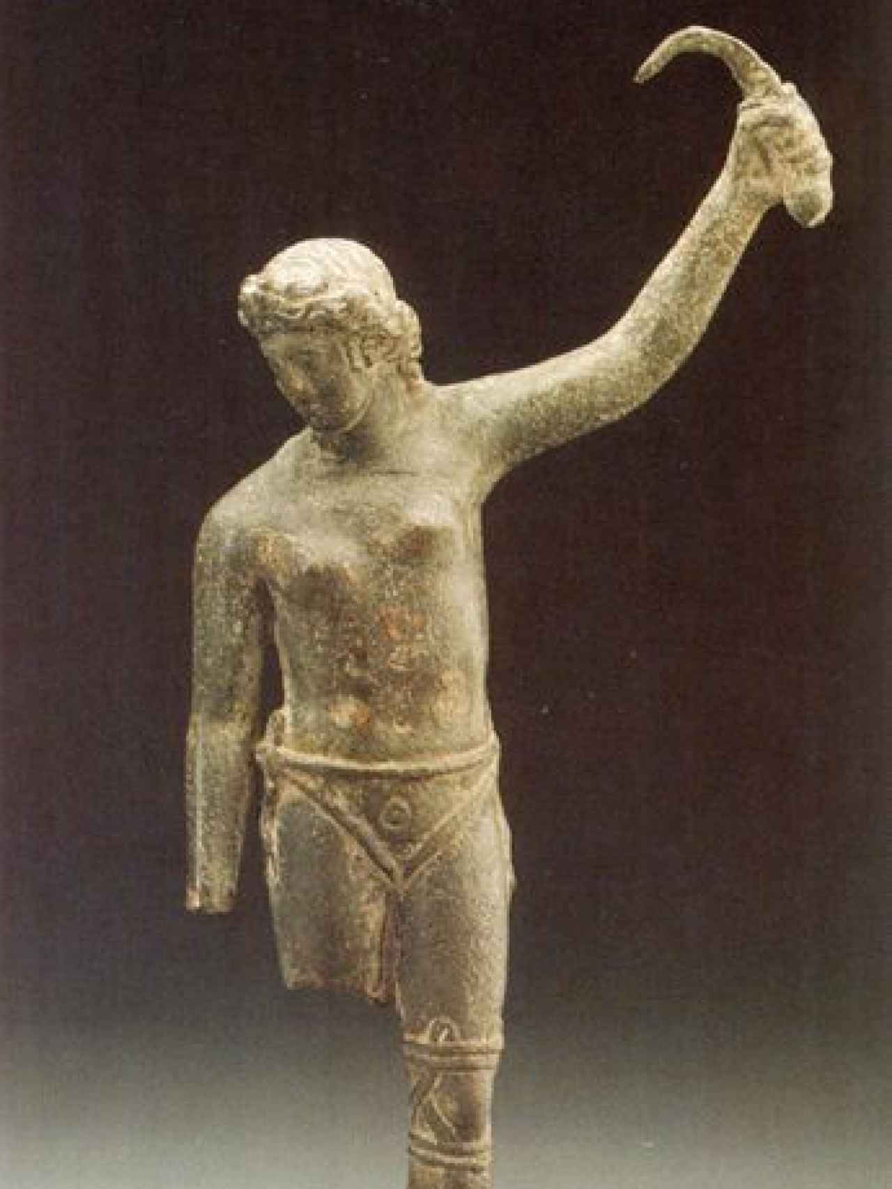 Estatua de bronce de una supuesta gladiadora.