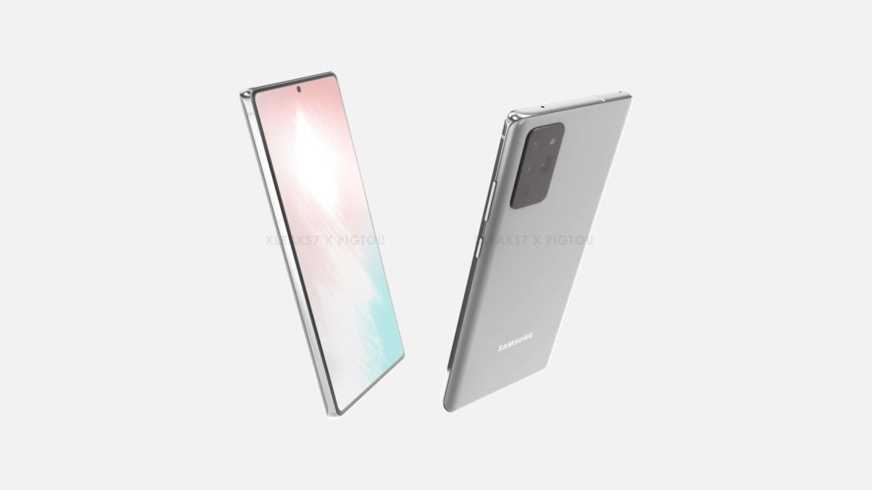 Así sería el Galaxy Note 20: su diseño al completo