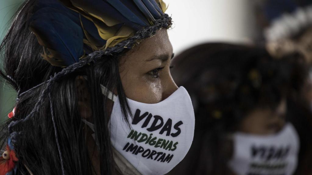 Protesta contra Bolsonaro en Manaos.