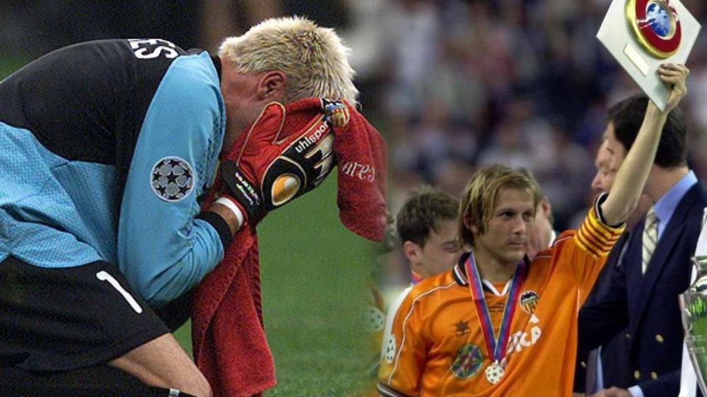 Las lágrimas de Santiago Cañizares en la final de 2001 y Gaizka Mendieta levanta la distinción de subcampeón en Saint-Denis