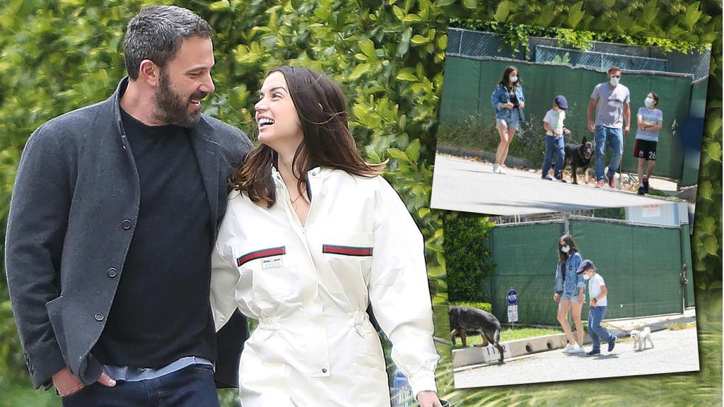 Ana de Armas y Ben Affleck, en un montaje de Jaleos.