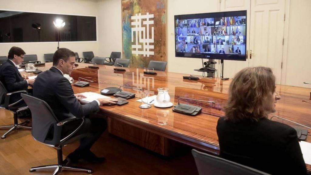 Pedro Sánchez, este domingo en la conferencia de presidentes de CCAA