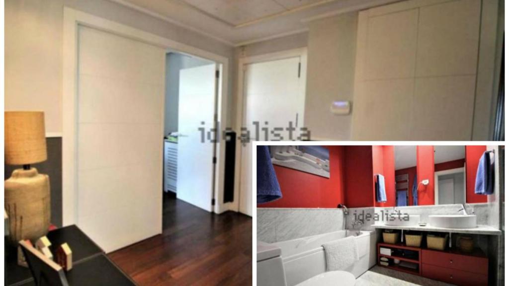 El hall y uno de los cuartos de baño del nuevo hogar de la hija de María Teresa.