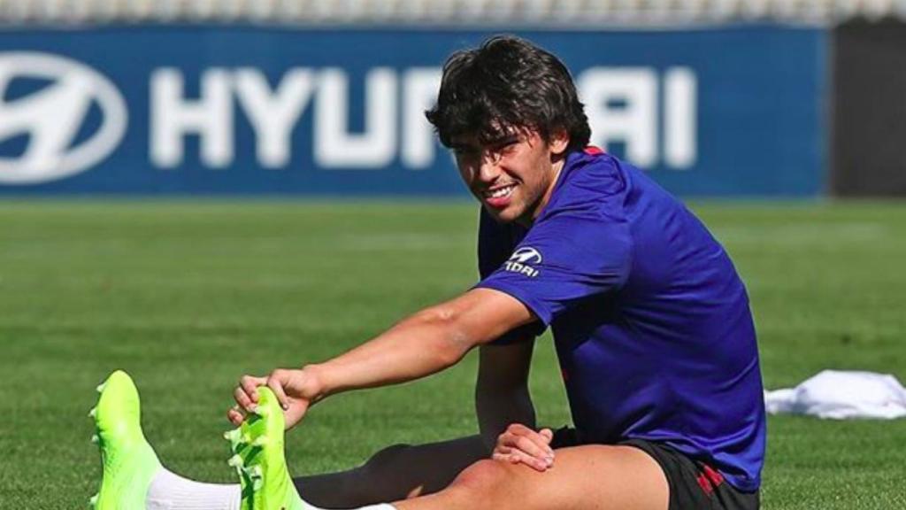 Joao Félix, entrenando con el Atlético de Madrid