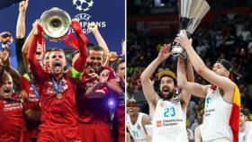 La Champions 18/19 ganada por el Liverpool y la Euroliga 17/18 conquistada por el Real Madrid