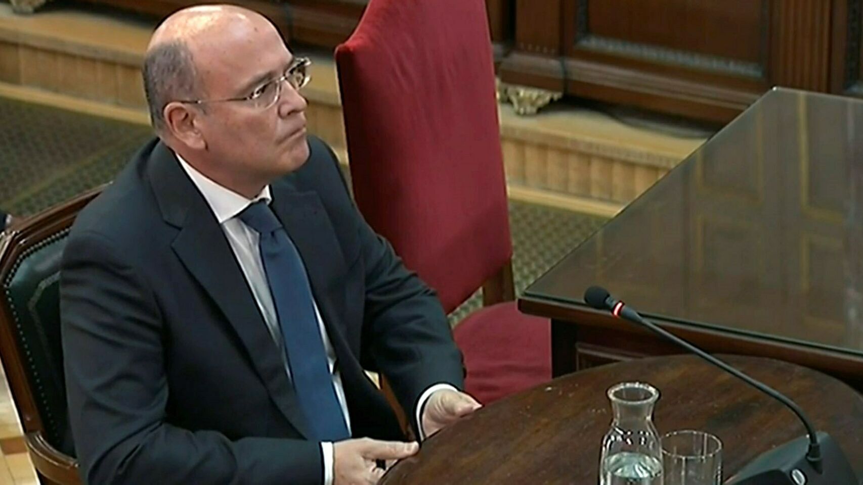 El coronel Pérez de los Cobos, testificando en el juicio del 'procés' en el Supremo./