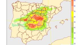 Precipitaciones esperadas por la DANA según AEMET el 26/05/20.