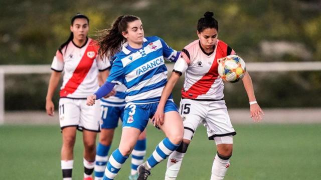 Tere Abelleira, durante un partido con el Deportivo.