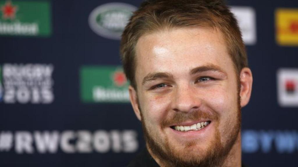 Sam Cane, durante una rueda de prensa del Mundial de 2015