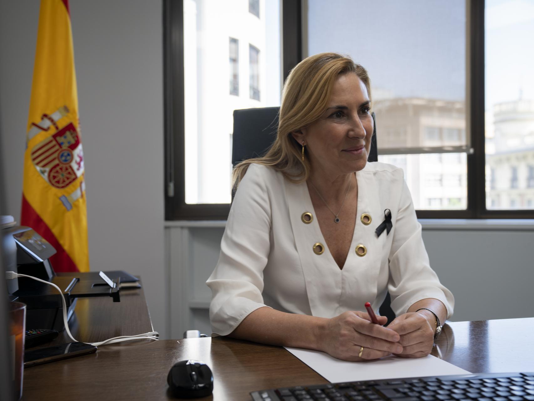 La vicesecretaria de Organización del PP, Ana Beltrán, en su despacho de la calle Génova.